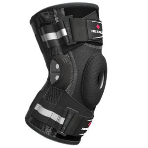 NEENCA Professional Knee Brace for Knee Pain, Hinged Knee Support with Patented X-Strap Fixing System, Strong Stability for Pain Relief, Arthritis, Meniscus Tear, ACL, PCL, MCL, Runner, Sport, Workout (Medium, Black - Single)