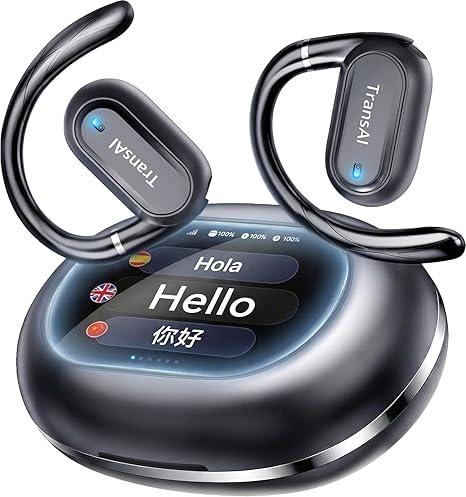 AI Translation Earbuds Real Time 157 Languages Translator Ear Buds Interpreter Earphones, Open-Ear Comfort Support Playing Music Phone Calls, Audifonos Traductores Inglés Español for Travel Business
