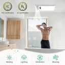 VallisCo Bathroom Fan with Light and 1800W Heater, 160 CFM Ventilation, Remote Control,Quiet Exhaust, 4-in-1 Design for Heating, Lighting, Ventilation & Air Circulation for Comfort in Any Season