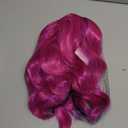 LANICE Short Bob Wigs with Bangs for Women Loose Wavy Hair Shoulder Length Rose Mix Purple Wigs Synthetic Colorful Wigs for Cosplay Daily PartyUse(Rose Mix Purple,12inch)