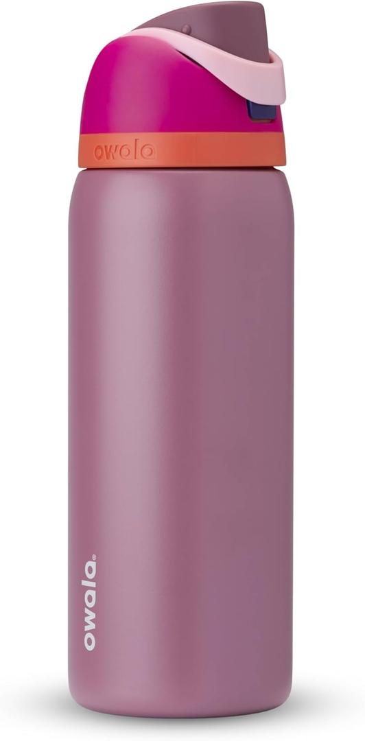 Owala FreeSip Insulated Stainless Steel Water Bottle with Straw, BPA-Free Sports Water Bottle, Great for Travel, 32 Oz, Crown Jewel