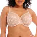 Elomi Women's Plus Size Morgan Banded Underwire Stretch Lace Bra, Toasted Almond, 38FF