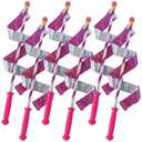 Pink Plastic Ribbon Dancers (20") 6 Count - Adorable & Fun Designs, Great Party Favors for Birthdays, Themed Parties & More