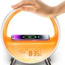 Dekala 5G Arches Gradual Sunrise Alarm Clock with Wireless Charging Sunset White Noise Sleep Sound Machine Bluetooth Speaker with Night Light for Adults Touch/App/Button Control Support 2.4G 5G WiFi