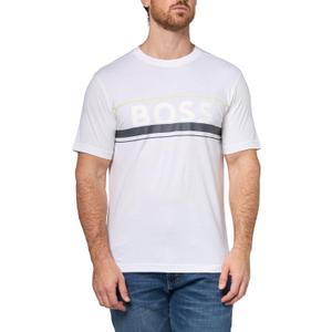 BOSS Men's Big Logo Block Iconic Tee (White, L)
