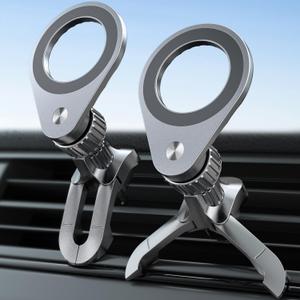 eSamcore Fits MagSafe Car Mount [2 Pack], Magnetic Phone Holder for Car Vent Strong N52 Magnets Air Vent Cell Phone Holder Clip for iPhone 16/15/ 14/13/ 12/ Pro Max