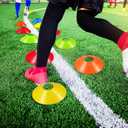 Mipcase 30Pcs Disc Soccer Cones for Training Kids : Flexible Plastic Football Cones with Mesh Bag for Sports Training and Coaching, 7.39X7.39X1.77in