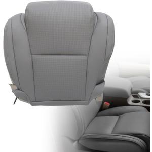GXARTS Driver Side Bottom Perforated Leather Seat Cover Gray #13 Compatible with Toyota Tundra Sequoia Platinum 2007 2008 2009 2010 2011 2012 2013