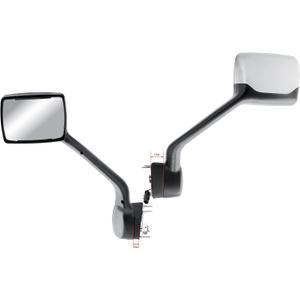 Replacement Driver Left Side Hood Mirror Chrome Back Cover with Heated for Kenworth T680 New Gen 2022-2026