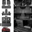 Floor Mats for 2017-2023 GMC Acadia 6 Passenger Captain Chairs-All Weather Cargo Mat with Backrest Mat for 2023 GMC Acadia Denali Accessories