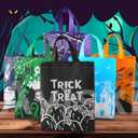 Aviski 12PCS Halloween Trick or Treat Bags, Non-Woven Large Gift Tote Bags with Handles for Gifts Wrapping, Party Supplies, 15 * 11.8 * 3.9inch