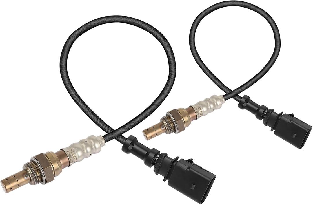O2 Oxygen Sensor Compatible for Volkswagen for Beetle 2012-2014, for Jetta 2012-2014, for Passat 2014, for Golf 2012-2014, CC 2010-2017, Touareg 2011-2015 - 2-PC Set (250-24672, 350-34223)