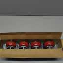 3 Inch Industrial Heavy Duty Swivel Caster Wheels with Brake,Set of 4 Safety Locking Casters,Load 1600lbs,Premium Polyurethane Wheels for Table,Trailer,Saw Table,Stage Toolbox,Bed,Corn Board (Red)