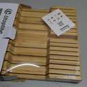 Utoplike In-drawer Knife Block Bamboo Kitchen Knife Drawer Organizer Large, handle Steak knife Holder without Knives, Fit for 16 Knife and 1 Sharpening Steel (Knives & Sharpening Not Included)