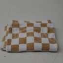 Yurhap Checkered Baby Blanket Fleece Baby Blankets Neutral for Boys Girls, Super Soft Warm Lightweight Infant Toddler Newborn Receiving Blankets for Crib Stroller, 30''x40'', Khaki