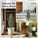 36inch Boxwood Topiary with Ground Spike, Artificial Plants Outdoor with Stake (Set of 2)
