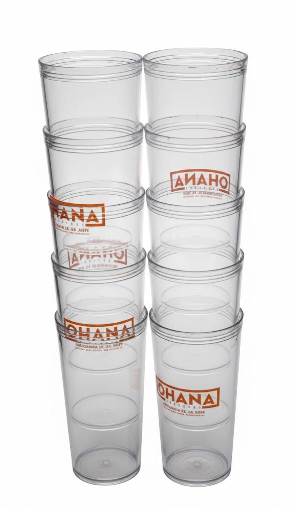 Glass Plastic Cups (Pack Of 10)
