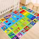 ABC Play Carpet for Kids  Extra Large Preschool Rug with ABCs, Numbers, Animals, and Colors for Playroom & Classroom - (59X39.4Inches) (3'3" x 4'11" (Rectangular), Abc Learning Rug)