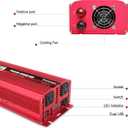 Cantonape 1500W DC 12V to 110V/120V AC Power Inverter with Dual AC Outlets Dual 3.1A USB Car Adapter for Car Home Truck Outdoor Red