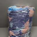 Fluffy Fur Reading Pillow for Adults & Kids Unisize, Stylish Back Pillow for Bed Sitting Up, Bed Chair Pillow with Arms, Adorable Gift for Teens, Bed Rest Sit Up Back Support Pillow (Coral & Azure)