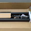 Black Curtain Rods 72 to 144" (6-12Ft) for Window,Outdoor Rods,Industrial 1Inch Pole,Rustic Wrap Around Rod Brackets,Simple rods Indoor/Outdoor Use, Set of 2