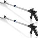 Reacher Grabber Tool - (2-Pack) - Gripping Device - Lightweight Durable Folding Claw Extends Arm Reach to 32 Inches Ideal Indoor and Outdoor Reaching Mobility Aid and Trash Grabber Picker Upper Tool