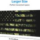 Large Gaming Mousepad, American Flag with Camouflage XL Mouse Pad with Stitched, Full Long Waterproof Non-Slip Base Keyboard Pad, PC Laptop Computer Mat for Men Office Decor, (Black, 31.5 * 11.8 in)