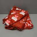 6 Pack Valentine's Day Throws Blanket in Bulk Romantic Love Heart Shaped Flannel Blankets Pink Red Warm Lightweight Throw Soft Fluffy Plush Quilt for Living Room Couch Dorm, 50 x 60 Inch