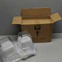 Soup Containers with Lids Glass 32 oz, 4 Cup Borosilicate Glass Food Storage Containers, Microwave & Freezer Safe Jars, Small Square Meal Prep Bowl for Salad, Fruit, Lunch, Ice Cream, Travel, 4 Pack Transparent