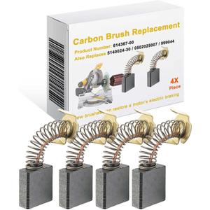 614367-00 Replacement Carbones para Accessories, 4-Pack Carbon Motor Brush Compatible with D24000 / DW713 / DW715 / DW716, Also Replaces 5140024-30/0502025007 / 999044