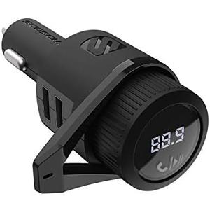 Scosche BTFM5 Bluetooth Hands-Free Car Kit with Digital FM Transmitter and Dual 12W USB Charging Ports For Vehicles
