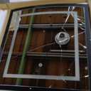 YITAHOME Vanity Desk with Mirror and Power Outlet, Fluted Vanity Table Set with Hidden Jewelry Storage, Big Makeup Desk with 4 Drawers, Black Dressing Table with Cushion Stool, 3 Lighting Color Modes