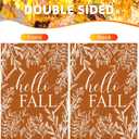 Thanksgiving House Flags for Outdoor Decoration, Hello Fall Maple Leaves Large Yard Flag, Decorative Autumn Seasonal Farmhouse Holiday Outside Decor 28x40 Inch Vertical Double Sided