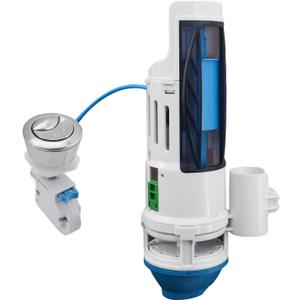 Toilet Dual Flush Valve Replacement Kit Universal, Compatible with Danco HYR270 Hydroright, Fits 2-Inch Flush Valves, Electroplated Push-Button Handle & Seal Ring, WC Replacement Part