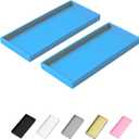 Vanity and Bathroom Tray, 11.8" ABS Countertop Organizer,Waterproof Vanity Tray for Toilet Tank,Perfume,Soap,Keys,Bathroom Accessories,Kitchen and Bath Trays,Non Slip Small Trays,Blue,2 Pack