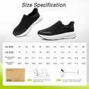 Men's Orthopedic Slip On Loafers: Classic Plantar Fasciitis Supportive Boat Shoes Walking Shoes, Lightweight Comfortable Arch Support Flat Feet Outdoor Casual Sneakers Black Size 10.5