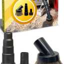 1.25 Inch Horse Hair Vacuum Brush Attachment & 2-1/4'' to 1 1/4'' Vacuum Adapter for Shop Vacs - Premium Soft Horsehair Round Dust Brush: Perfect for Vacuuming Sofas, Furniture Surface and Baseboards