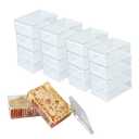 16PCS Honeycomb Cassettes,Clear Plastic Honeycomb Storage Box Beekeeping Supplies(8.82OZ)