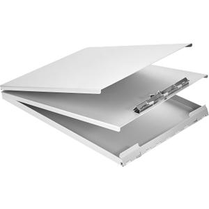 Amazon Basics Aluminum Form Holder Storage Clipboard, 12.5" x 9" Silver