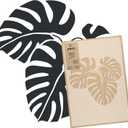 NAKLEO Reusable Plastic Wall Stencil - 43x64cm / 17" x 25" - Tropical Monstera Leaf - Large Wallpaper Pattern Painting DIY Art Craft Template - Fabric Furniture Wood Canvas