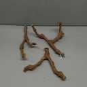 kathson Natural Parrot Perch Bird Stand Pole Wild Grape Stick Paw Grinding Fork Parakeet Climbing Standing Branches Toy Chewable Cage Accessories for Small Budgies Cockatiels Lovebirds 3PCS