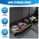 Underseat Storage for 2019-2026 Chevy Silverado 1500 Crew Cab, Divider Under Seat Storage Box for 2020-2026 Silverado/Sierra 2500HD 3500HD Double Cab & Crew Cab with Mesh Pocket & Inner Bin