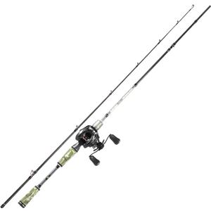 Sougayilang DC Baitcaster Combo –Digital Anti-Backlash Control, 7.2:1 Gear Ratio, 18.5LB Drag, 30+24Ton Graphite 2-Piece M/MH Rod, SuperPolymer Handle for Bass, Walleye, Pike Size: 762-MH Right