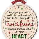 Friend Ornaments 2025, Thoughtful Gifts for Women Friends, Soul Sisters, BFF, Work Besties, Wooden Ornaments for Christmas Decorations, Friendship Gifts for Christmas, Birthday Decor