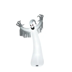 12-ft Pre-Lit White Ghost Inflatable for Indoor/Outdoor Halloween Decorations