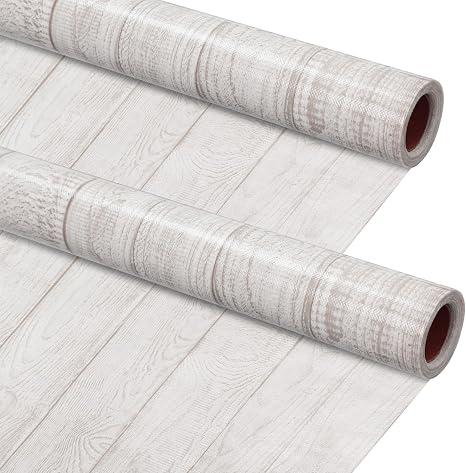 Kolldenn 2 Rolls White Wood Fabric Bulletin Board Paper Roll 4 x 12 ft Extra Large Non Woven Waterproof Roll Fade Resistant for DIY Craft Drawing Painting Classroom Decor