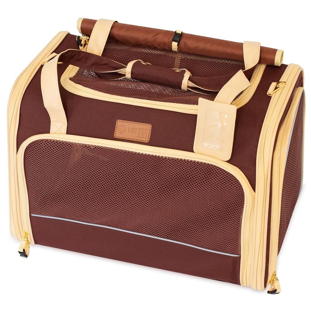 PetPro VED Pawsport to Adventure Pet Carrier, Brown