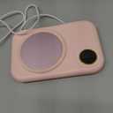 Electric Beverage Warmer, 3 Temp Settings Cup Heating Plate USB Drink Heated Coaster with Auto Shut Off for Heating Coffee Milk Tea (Pink)