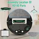 2 x Replacement Part Accessories Compatible with iRobot Roomba Combo Essential Robot Vacuums and mops Q0120, Y0140, Y0110, Q011, 1 Roller Brush, 4 Hepa Filters, 6 Side Brushes, 2 Mop Pads, 13PCS