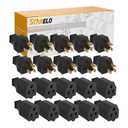 STARELO Extension Cord Ends 125V 15A 2Pole 3Wire Male Plug and Female Connector Straight Blade Plug Replacement Electrical Extension Cord End(Male & Female 10 Set)